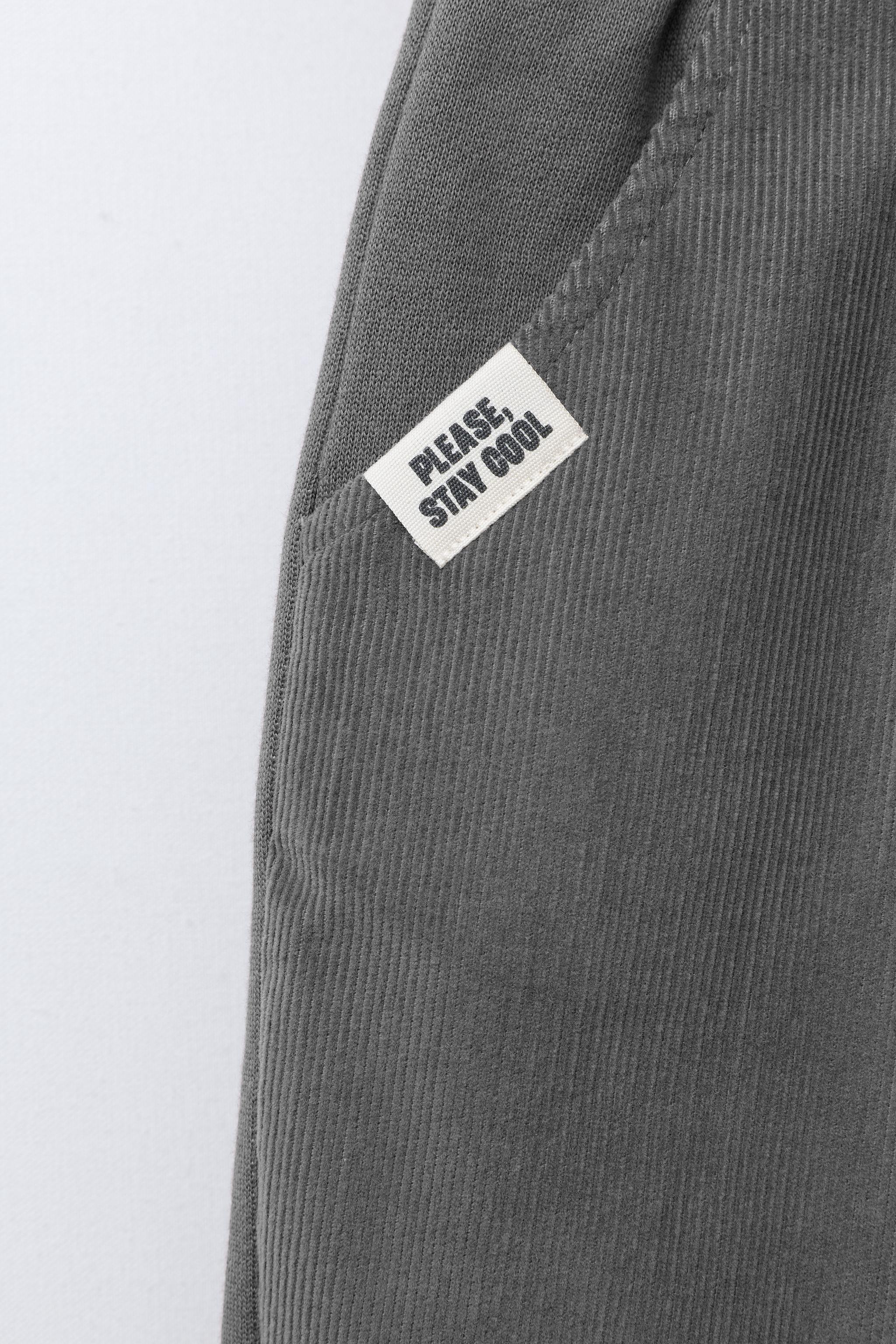 CONTRASTING CORDUROY PLUSH PANTS